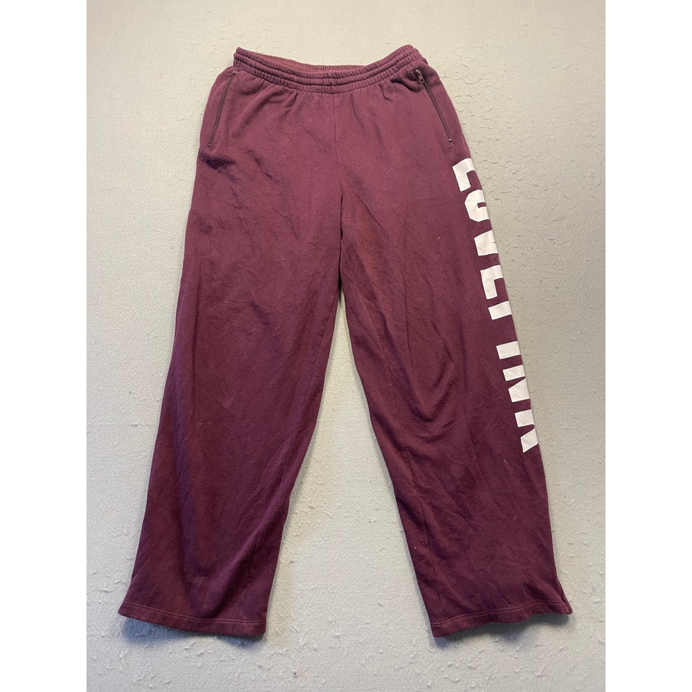 PINK Victoria's Secret Sweatpants Fleece Burgundy Medium Women